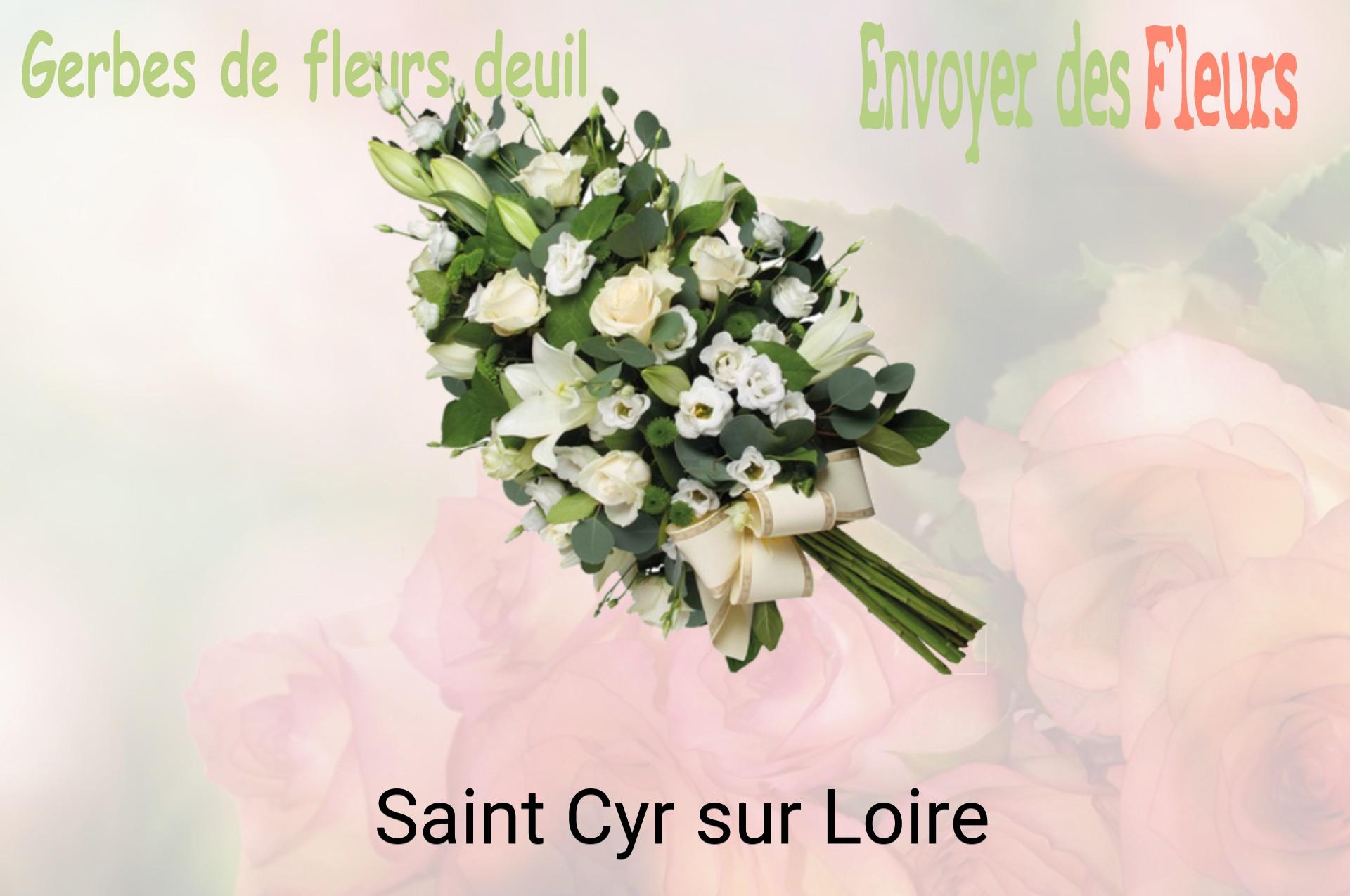 Gerbe de fleurs de deuil livrée à Saint-Cyr-sur-Loire